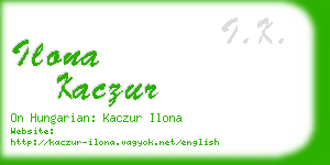 ilona kaczur business card